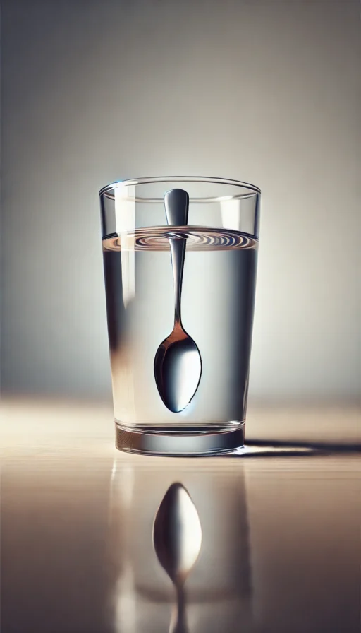 ¿Por qué una cuchara parece doblarse en el agua?