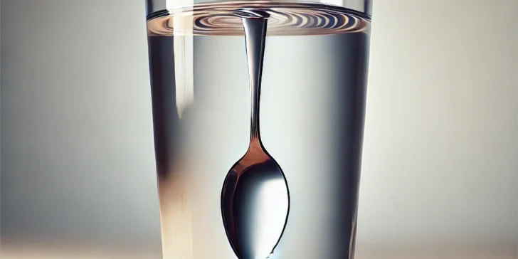 ¿Por qué una cuchara parece doblarse en el agua?